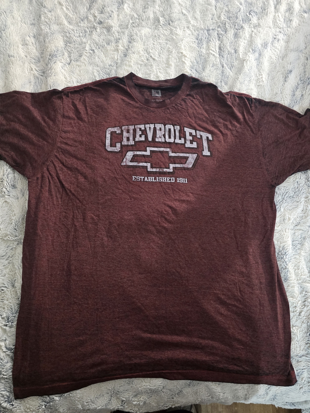 Chevrolet Men’s Short-Sleeve Crew T-Shirt in Maroon - 2x